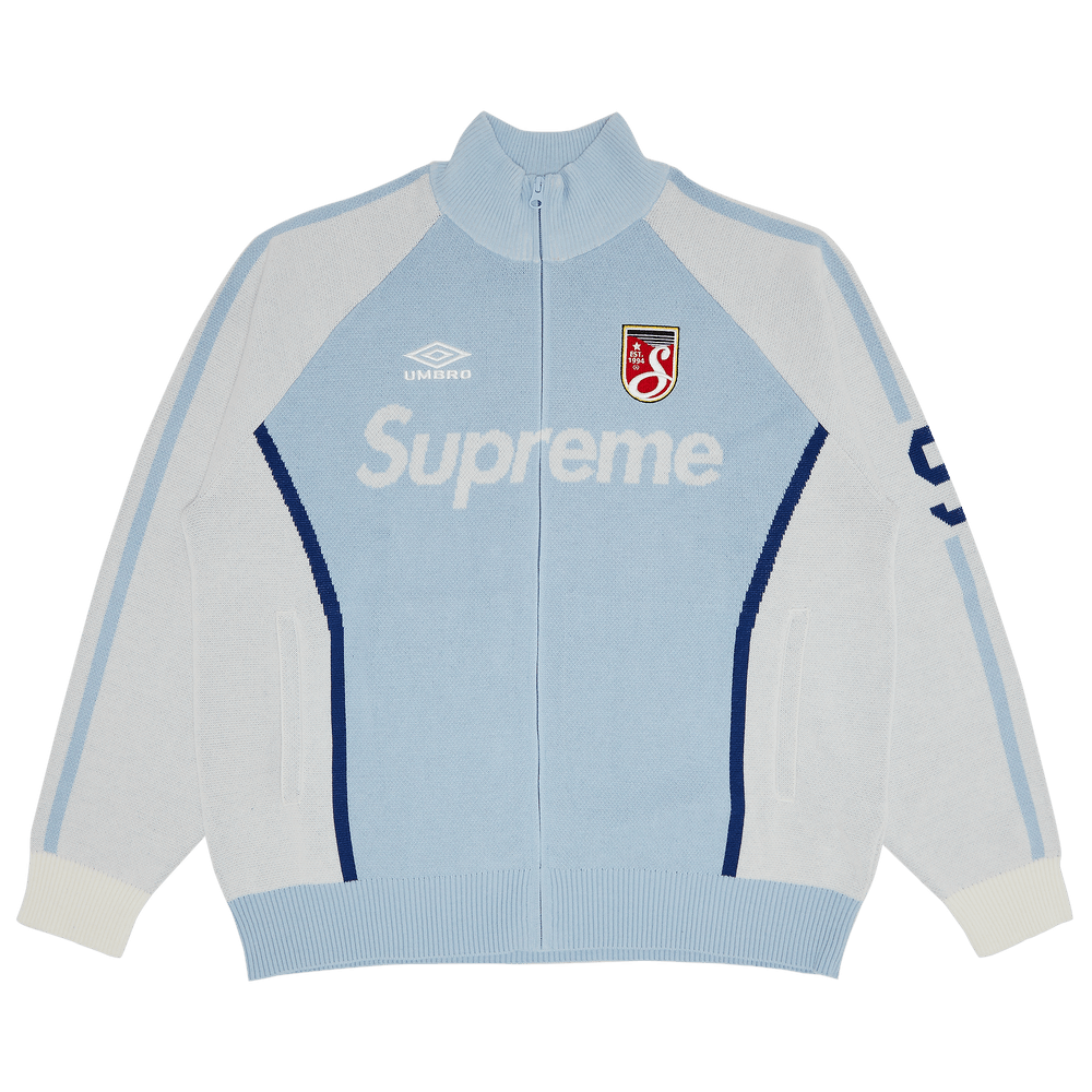 Supreme x Umbro Zip Up Sweater Light Blue – Royal Culture Supreme x Umbro Zip Up Sweater Light Blue – Royal Culture