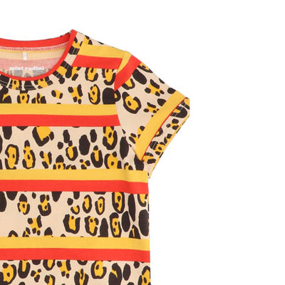 MINI RODINI T-shirt 'Leopard Stripe'