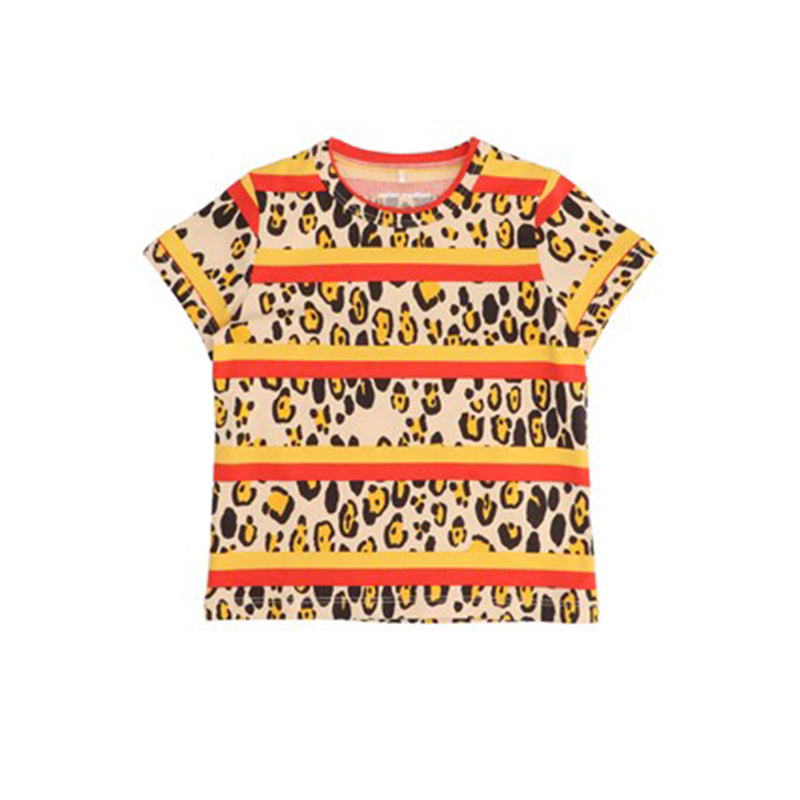 MINI RODINI T-shirt 'Leopard Stripe'