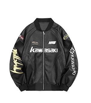 Kawasaki Leather Jacket Black – Royal Culture