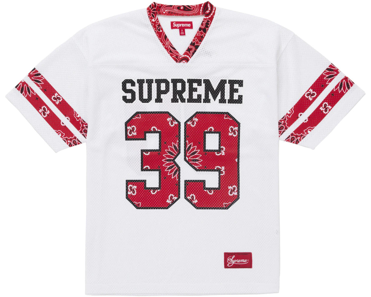 トップス Supreme Bandana Football Jersey Supreme Bandana Football Jersey Poly eyelet mesh jersey with