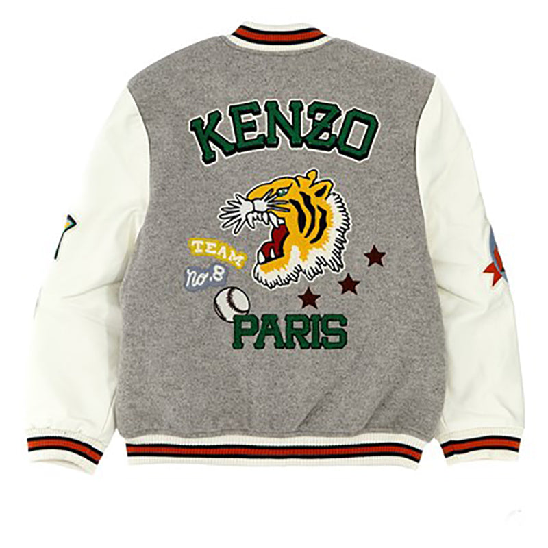 KENZO KIDS Embroidery Patches Bomber Jacket