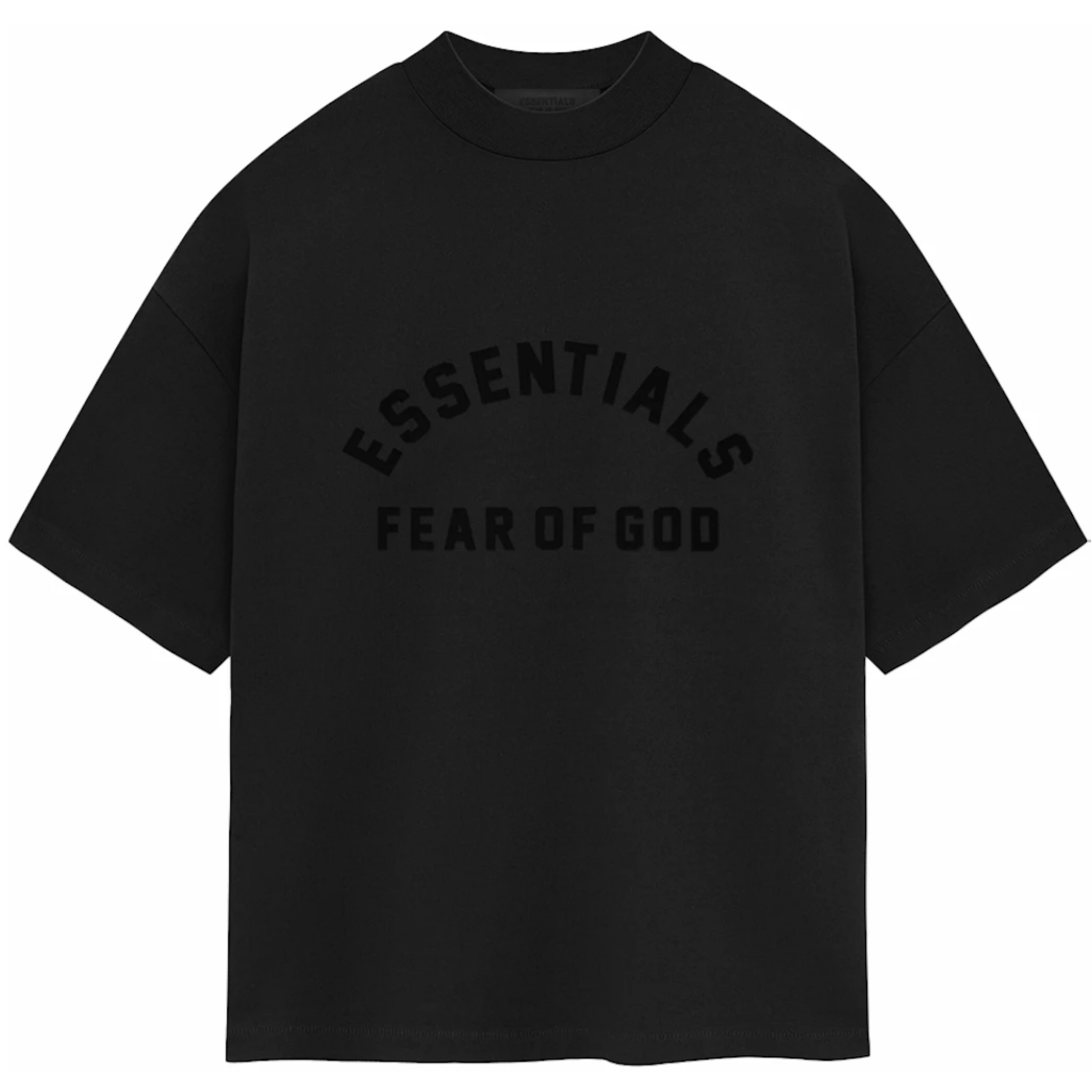 FEAR OF GOD Essentials heavy crewneck tee jet black (SS24)