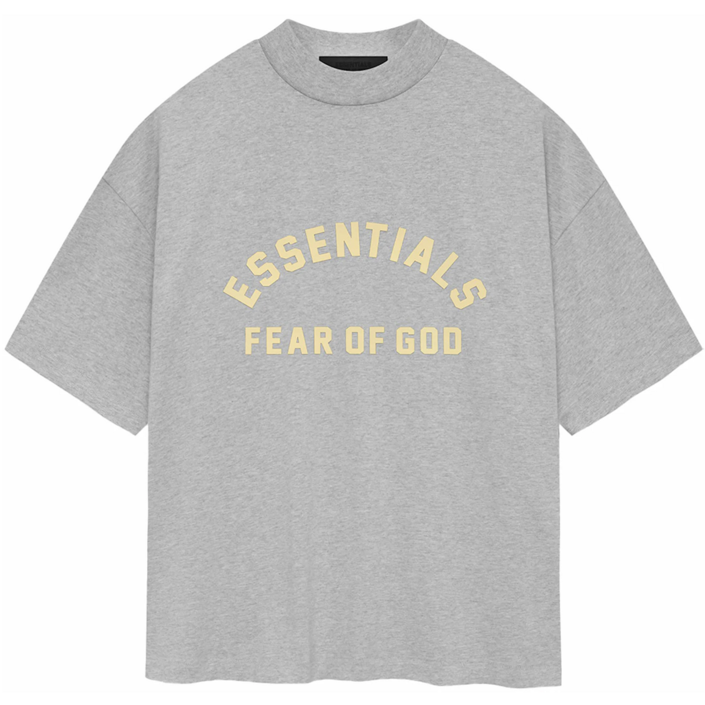 FEAR OF GOD Essentials heavy crewneck tee light heather oatmeal (SS24)