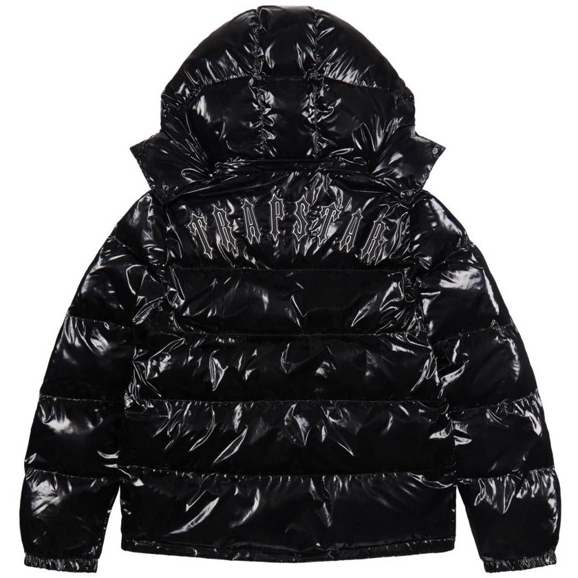 Shiny Padded Coats Boys Buy Girls Black Glossy Hooded Padded