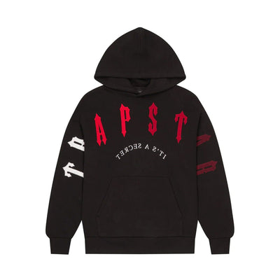 TRAPSTAR IRONGATE ARCH CHENILLE 2.0 BLACK/RED TRACKSUIT