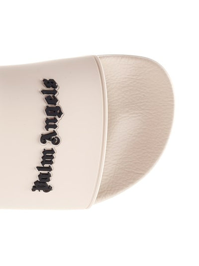Palm Angels White slider with logo