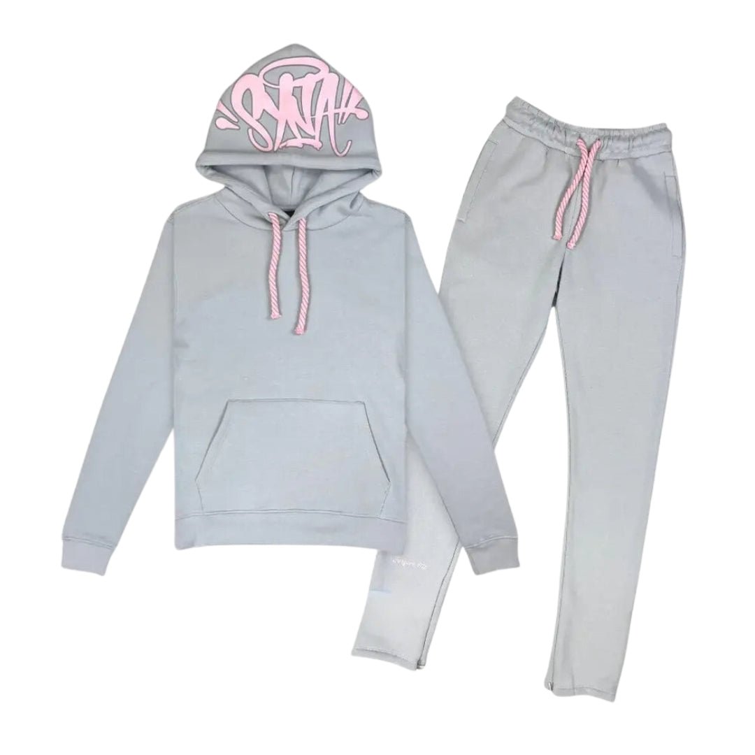 SYNA WORLD LOGO TRACKSUIT GREY PINK BY CENTRAL CEE – Royal Culture