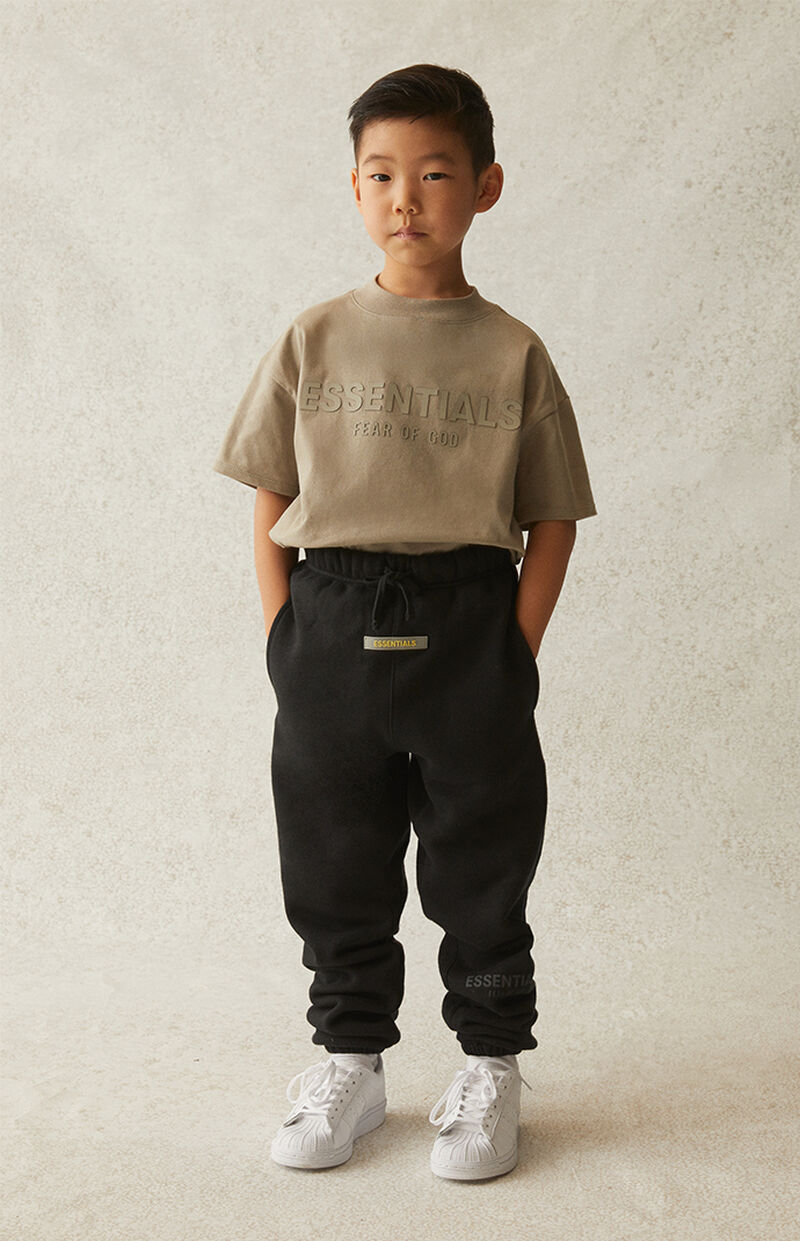 FEAR OF GOD ESSENTIALS SWEATPANTS SS21 BLACK KIDS/JR