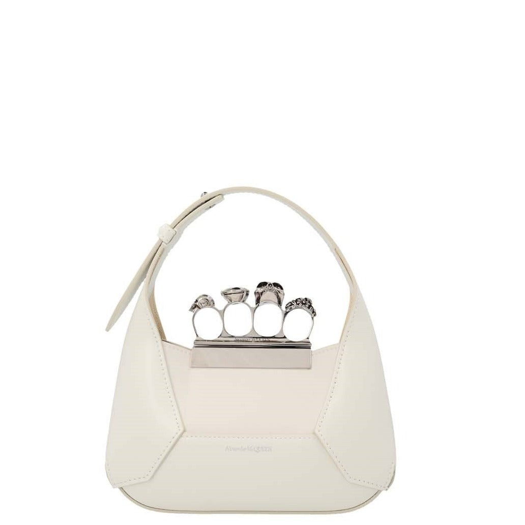 alexander mcqueen 'The Jewelled Hobo Mini' handbag white