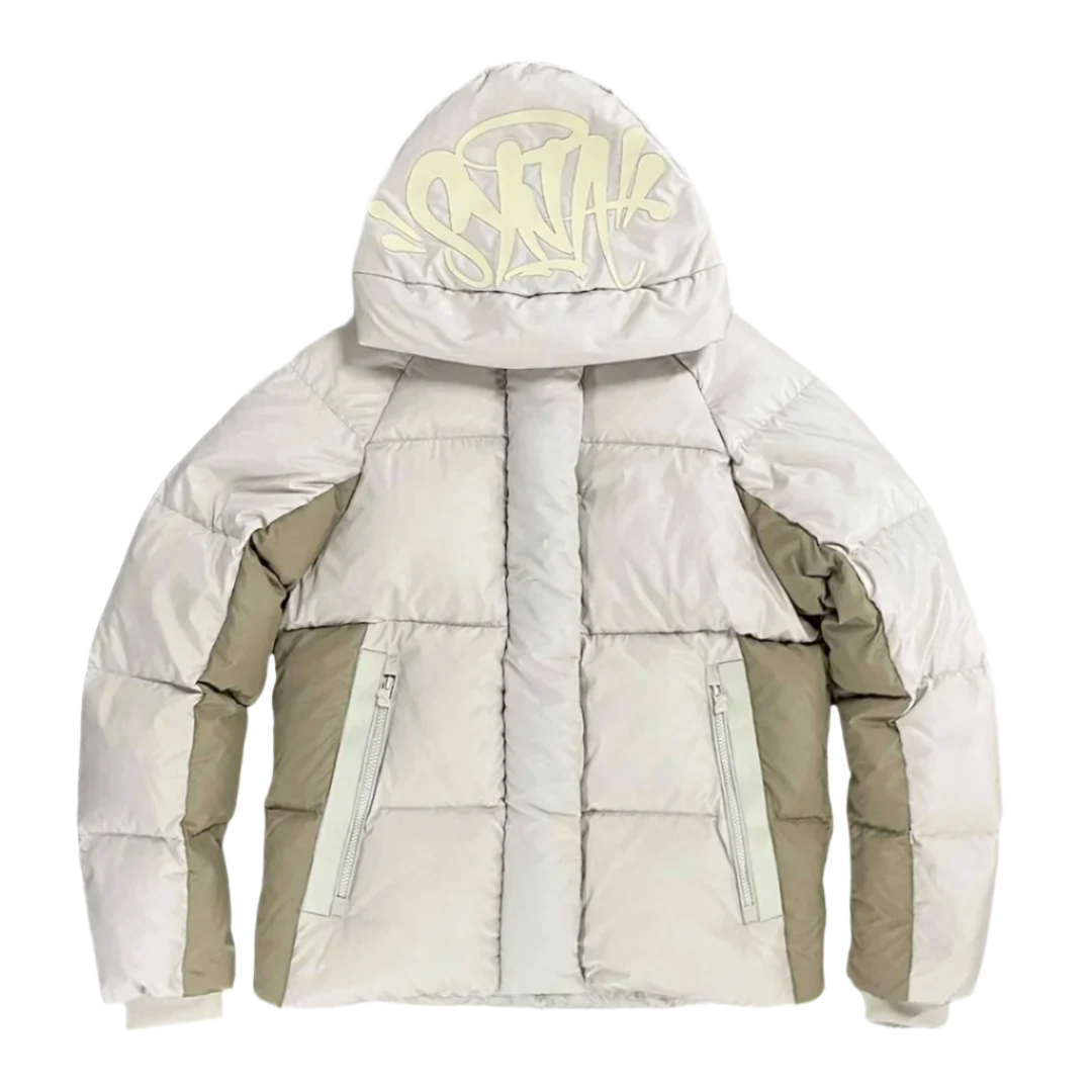 Syna World Logo Puffer Jacket - Cream