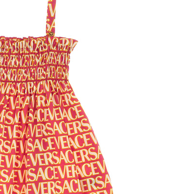 VERSACE KIDS 'Versace Allover Kids' Capsule La Vacanza Dress