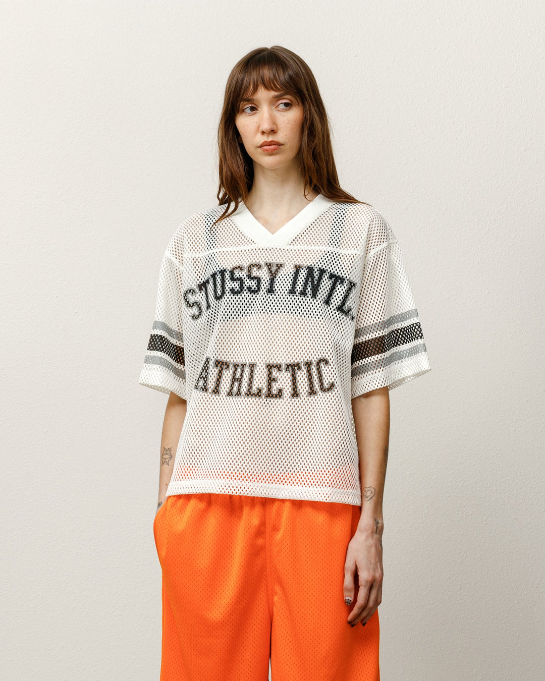 シャツ STUSSY INTERNATIONAL TEAM JESTY Buy Stussy International Team Jersey 'White' - 1140370 WHIT