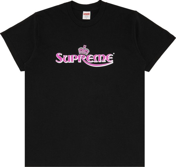 Supreme 23SS CROWN T-shirt Black/pink