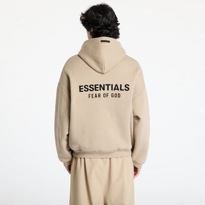 FEAR OF GOD ESSENTIALS Logo Over The Head Hoodie SS25 Desert Sand