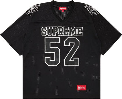 Supreme SS24 Spiderweb Football Jersey 'Black'