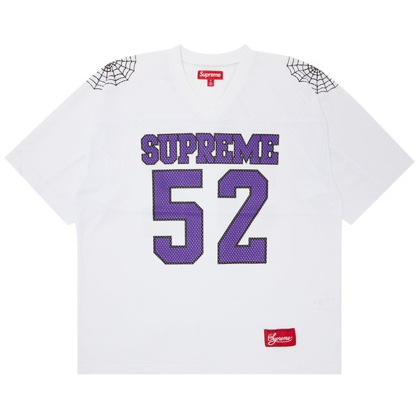 Supreme SS24 Spiderweb Football Jersey 'White'