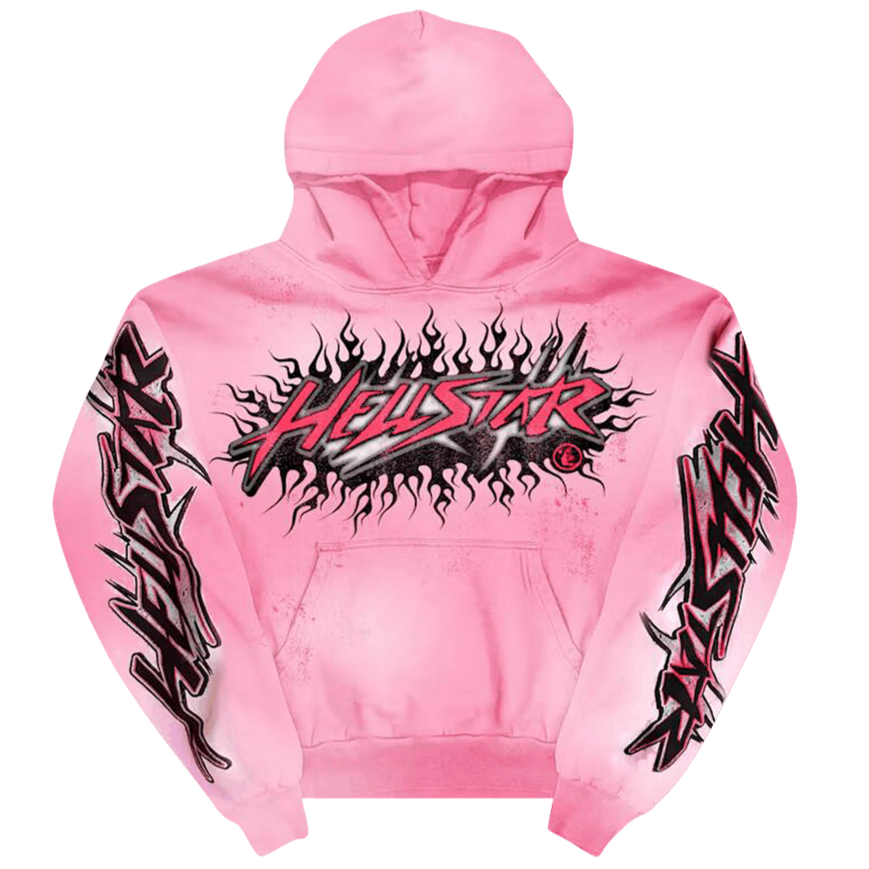 Hellstar Brainwashed Pink Hoodie: Premium Cotton Blend, Signature Graphic Print, Comfortable Fit