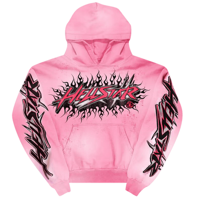 Hellstar Brainwashed Pink Hoodie: Premium Cotton Blend, Signature Graphic Print, Comfortable Fit