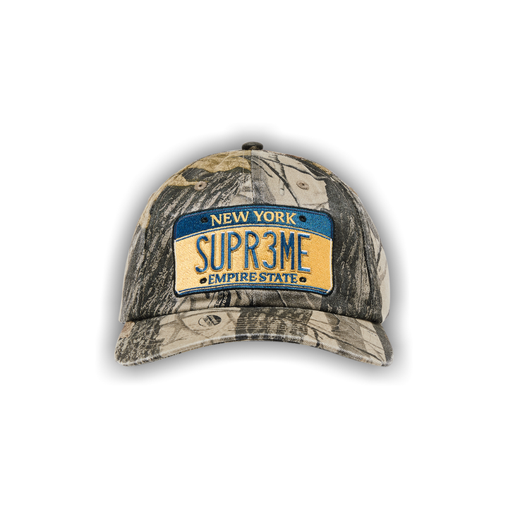 Supreme License Plate 6-Panel Realtree Hardwoods Camo Adjustable