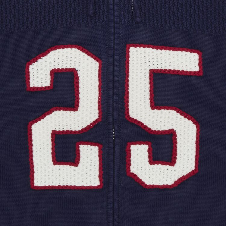 Supreme Sport Navy Zip-Up Hooded Sweater - Premium Collegiate Style Hoodie