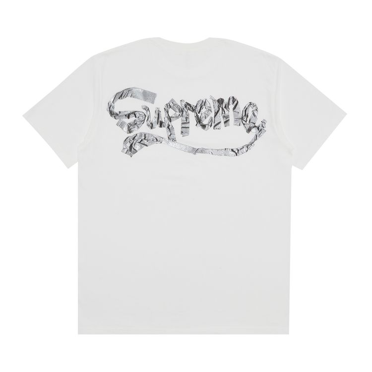 Supreme White Tape Logo T-Shirt: Iconic Streetwear Essential with Unique Graphic