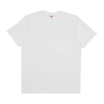Supreme White Tape Logo T-Shirt: Iconic Streetwear Essential with Unique Graphic
