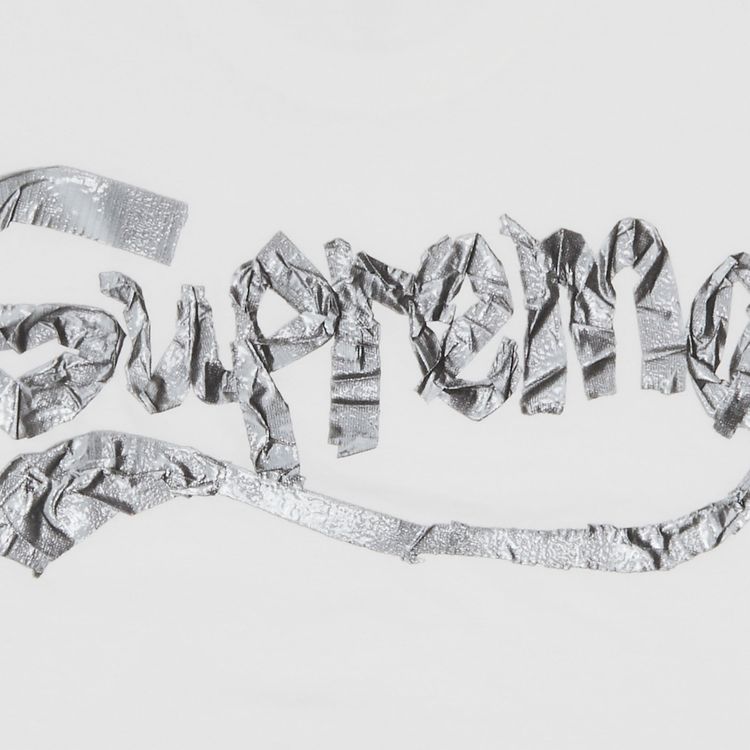 Supreme White Tape Logo T-Shirt: Iconic Streetwear Essential with Unique Graphic