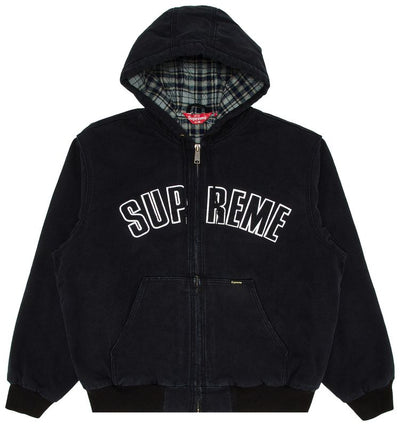 Supreme Black Reflective Arc Hooded Work Jacket – Essential Winter Style