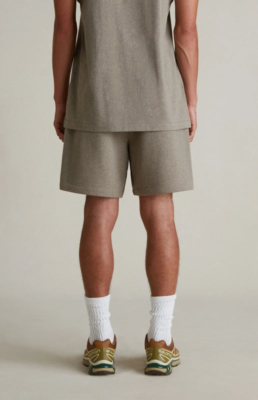 Fear of God Essentials SP25 Metallic Logo Shorts ‘Homestead Heather’