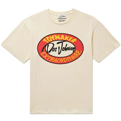 GALLERY DEPT. Distressed Logo-Print Glittered Cotton-Jersey T-Shirt