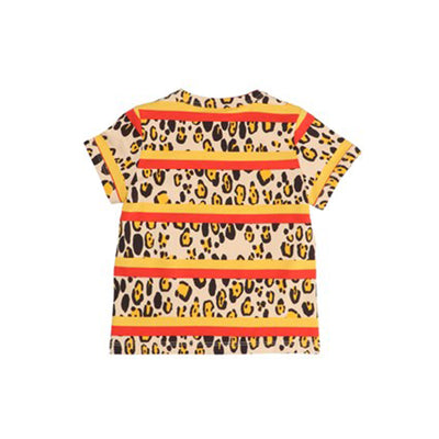 MINI RODINI T-shirt 'Leopard Stripe'