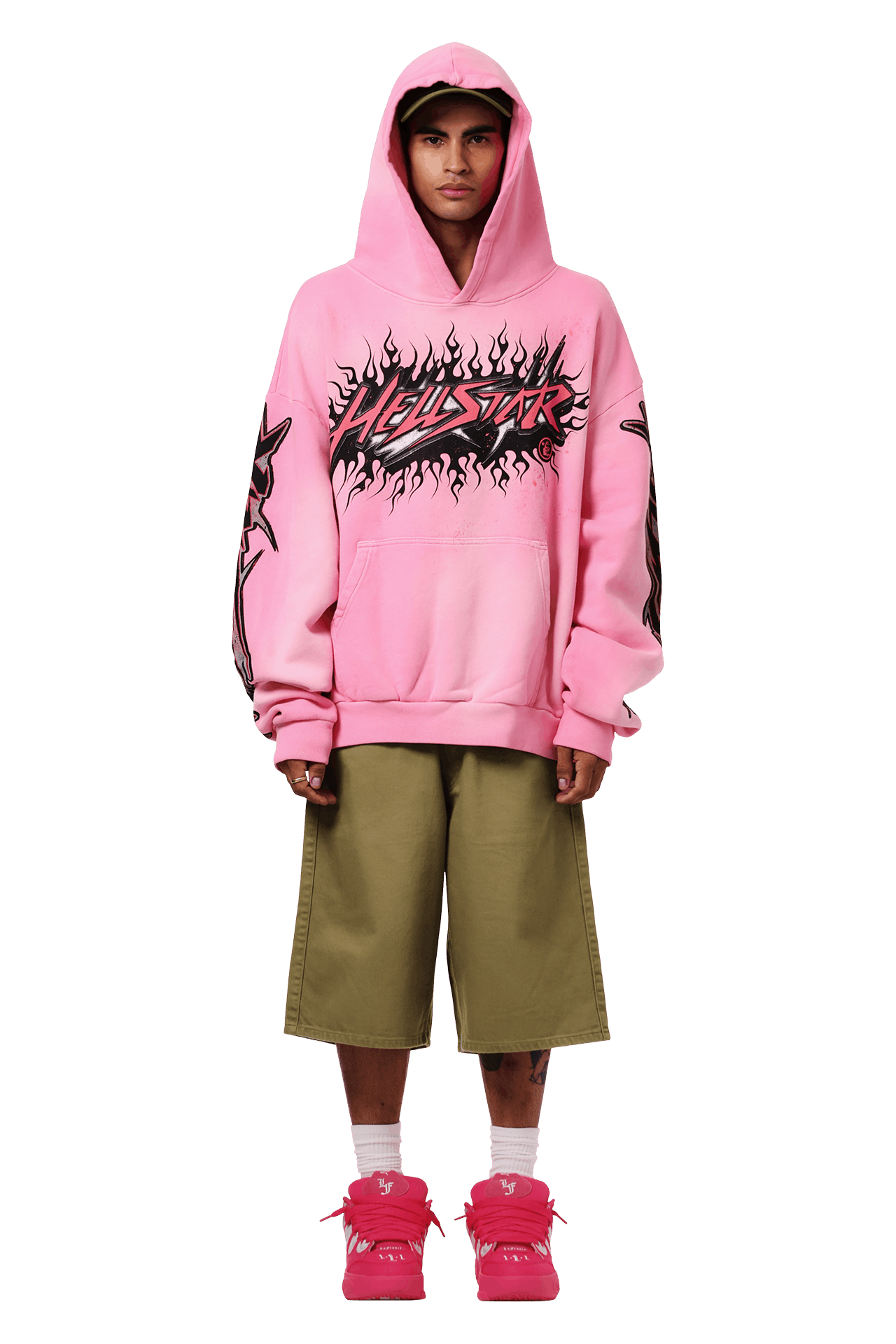 Hellstar Brainwashed Pink Hoodie: Premium Cotton Blend, Signature Graphic Print, Comfortable Fit