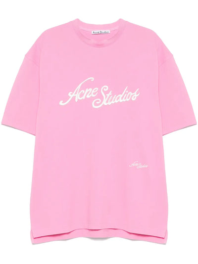 Acne Studios Pink Logo T-Shirt