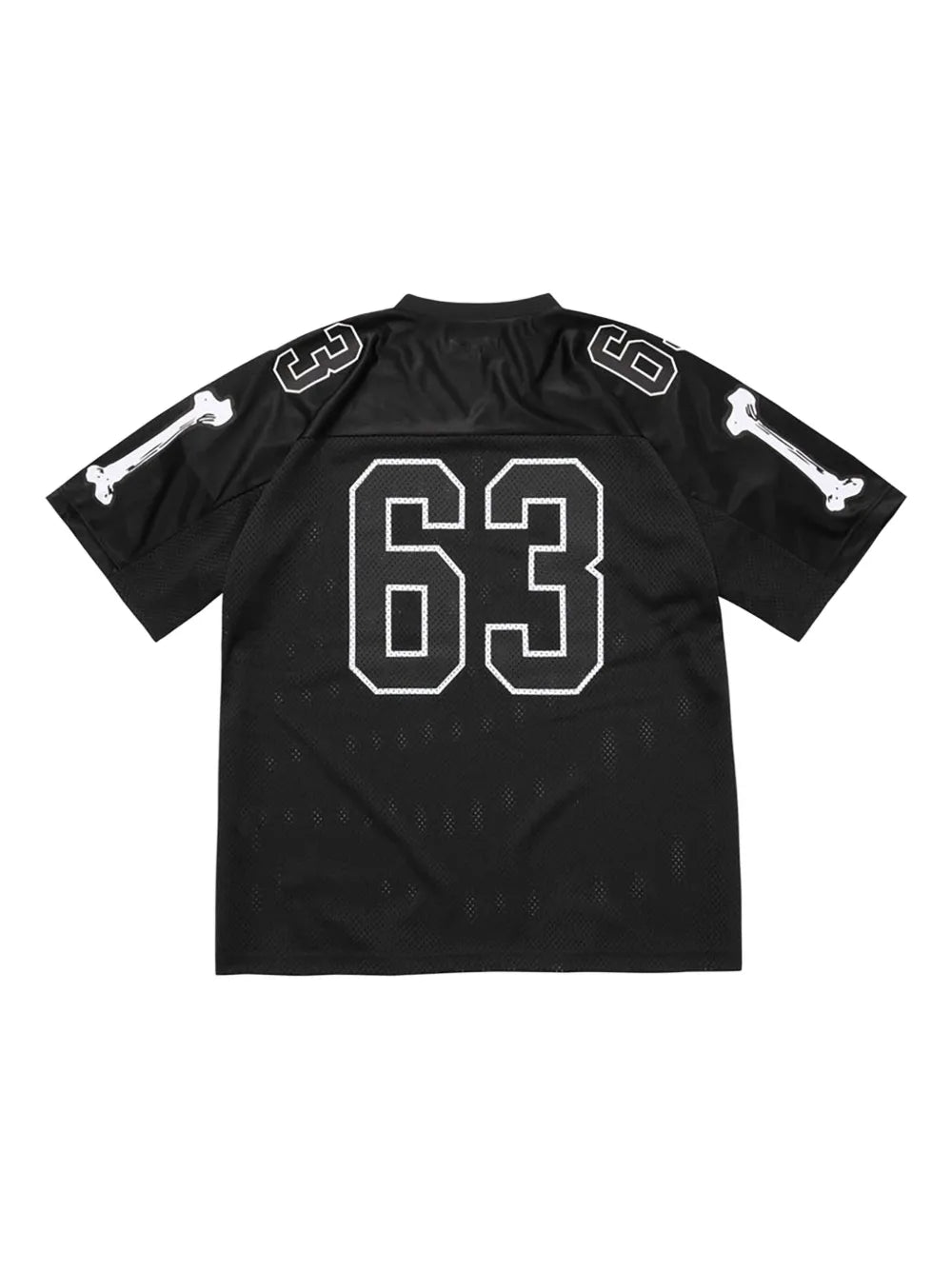 Supreme Black Stadium Bones Football Tee - Iconic Number 63 Streetwear