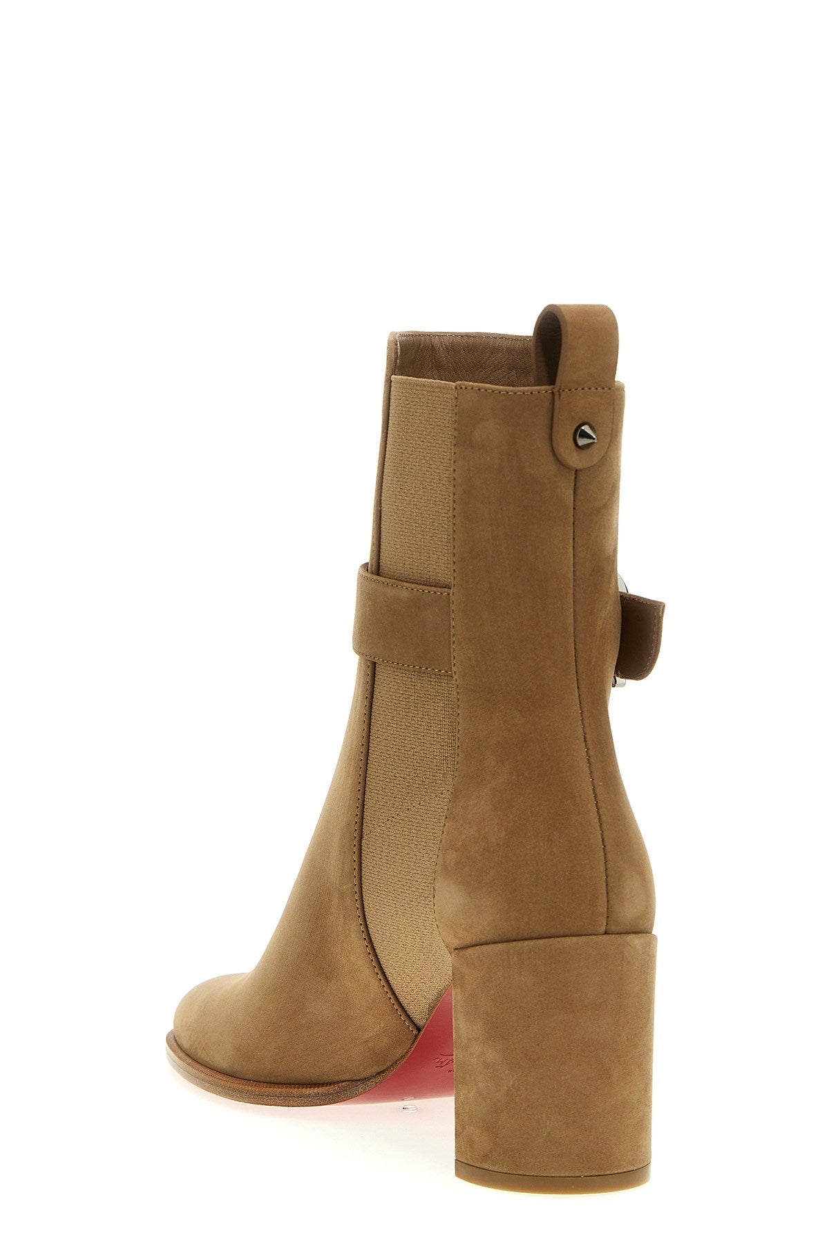 christian louboutin 'CL' ankle boots beige