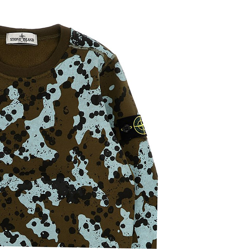 STONE ISLAND JUNIOR Camouflage sweatshirt