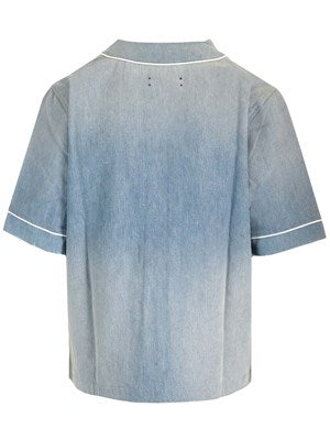 AMIRI SUNFADED Baseball shirt light blue