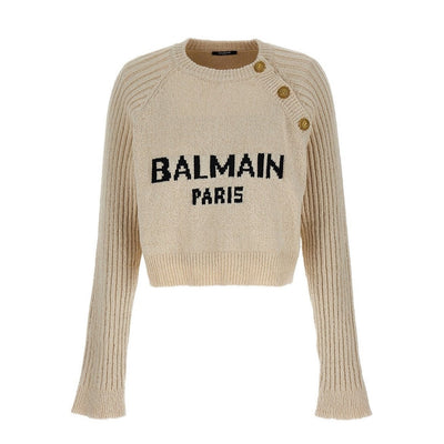 balmain Logo sweater beige