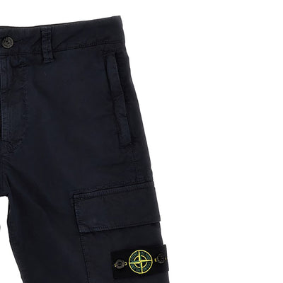 STONE ISLAND JUNIOR Logo Badge Bermuda Shorts