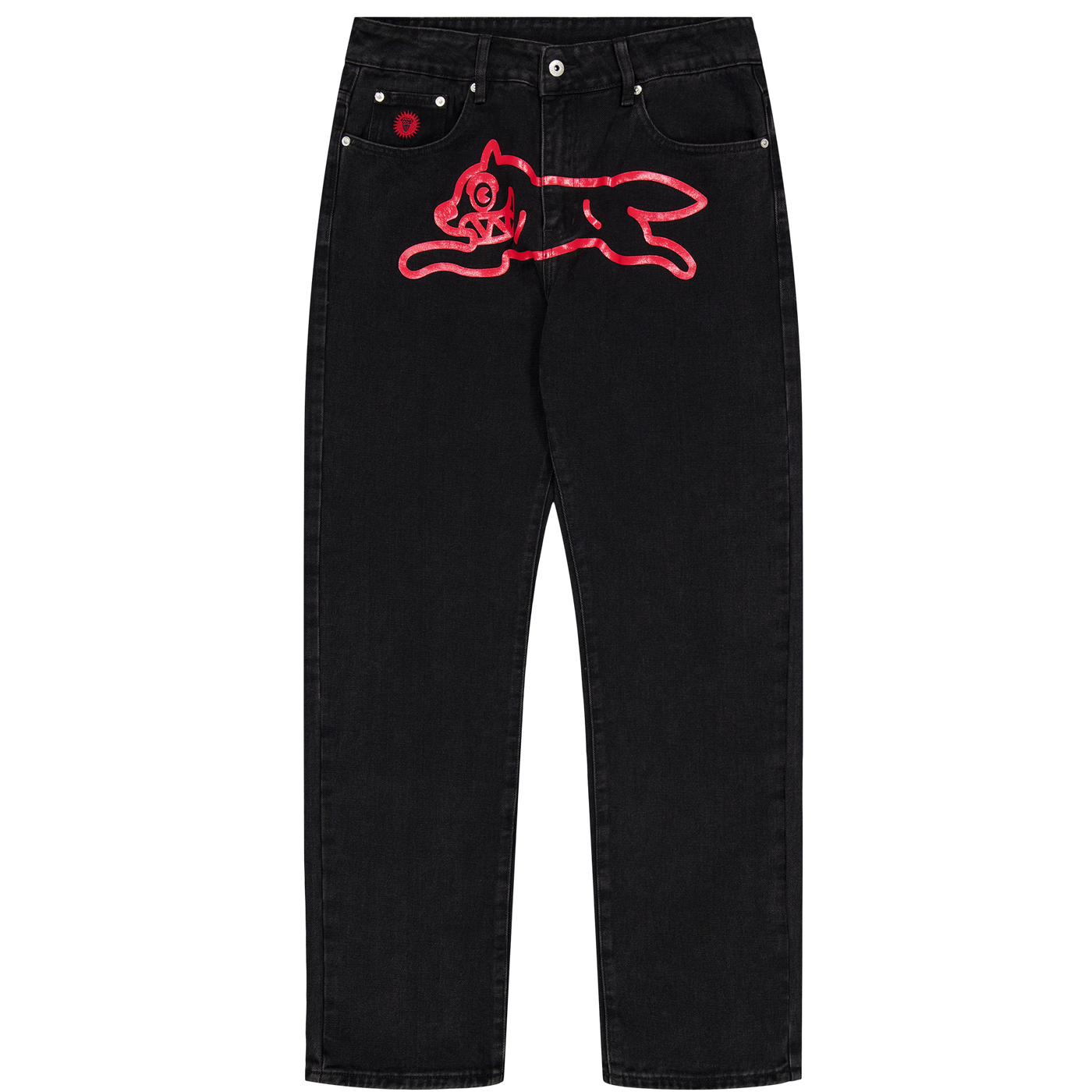 ICECREAM Running Dog Denim Pant Black/Red Frost