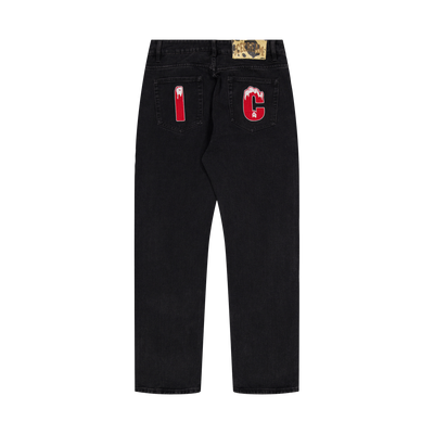 ICECREAM Running Dog Denim Pant Black/Red Frost