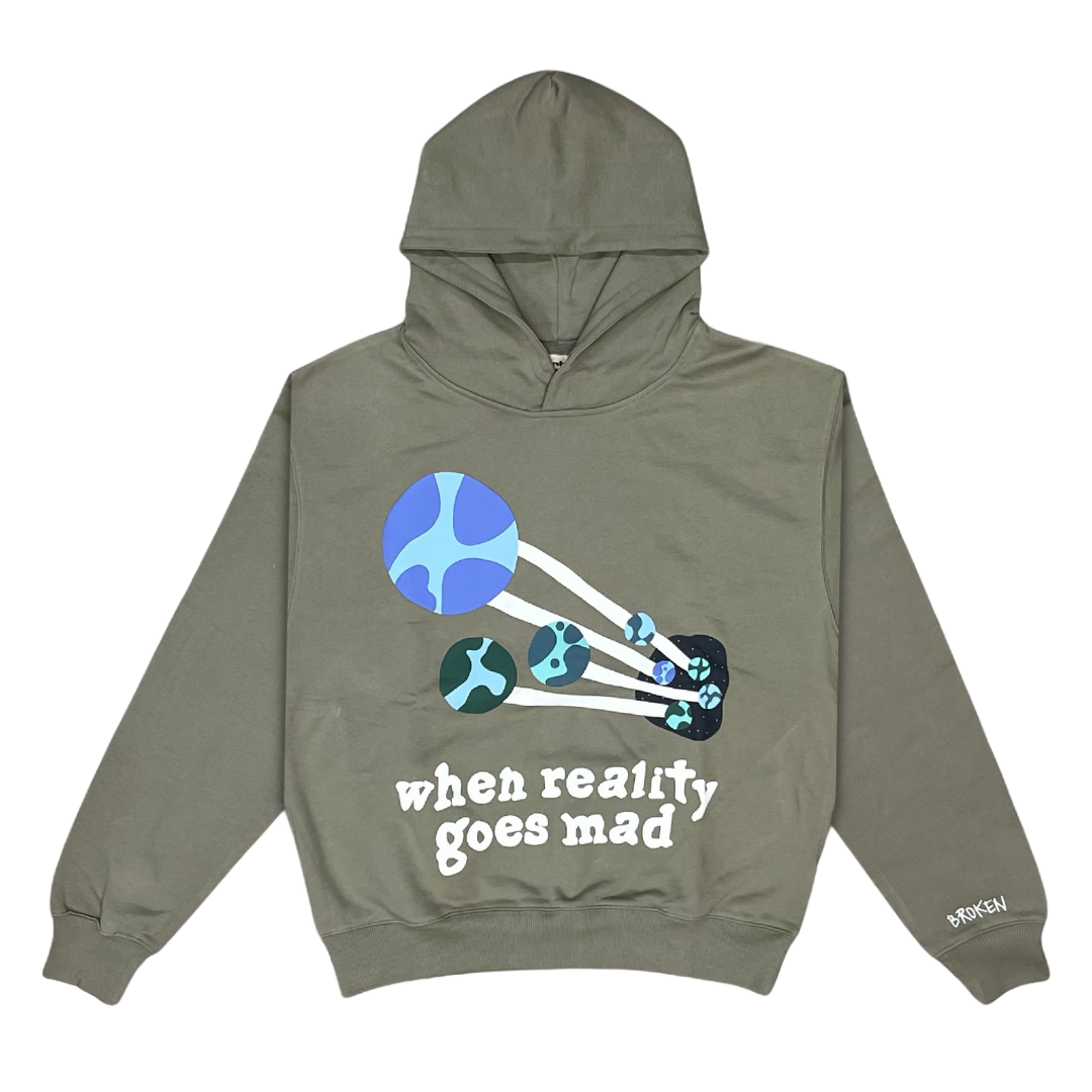 Broken Planet Hoodie - When Reality Goes Mad - Mineral