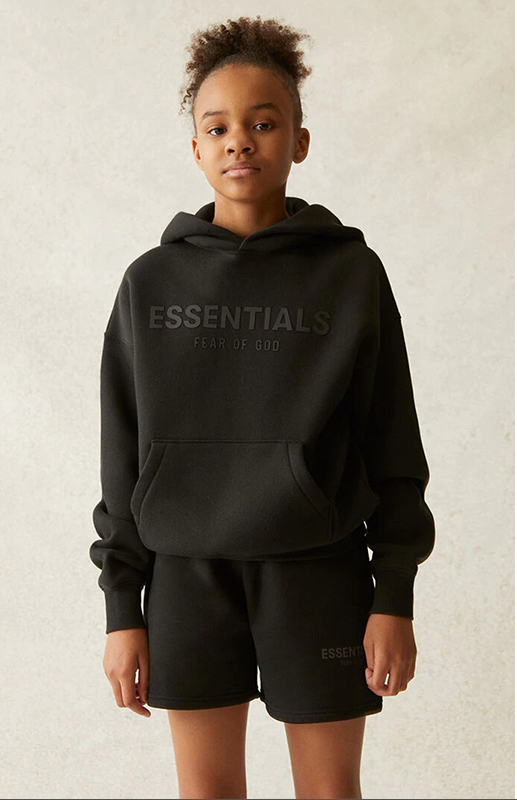 FEAR OF GOD ESSENTIALS HOODIE BLACK KIDS/JR – Royal Culture