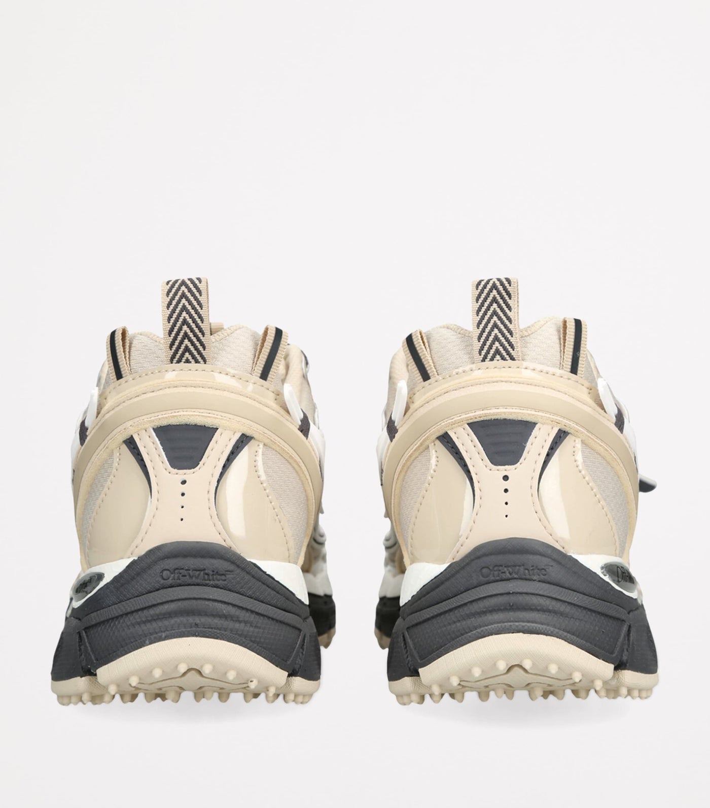 Off-White Beige Be Right Back Sneakers: Mesh & Leather Luxury Comfort Trainers