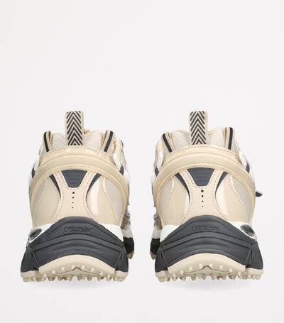 Off-White Beige Be Right Back Sneakers: Mesh & Leather Luxury Comfort Trainers