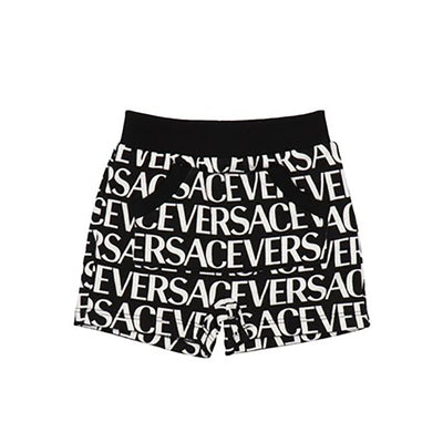 VERSACE KIDS All-over Logo Shorts