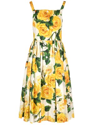roses print midi dress