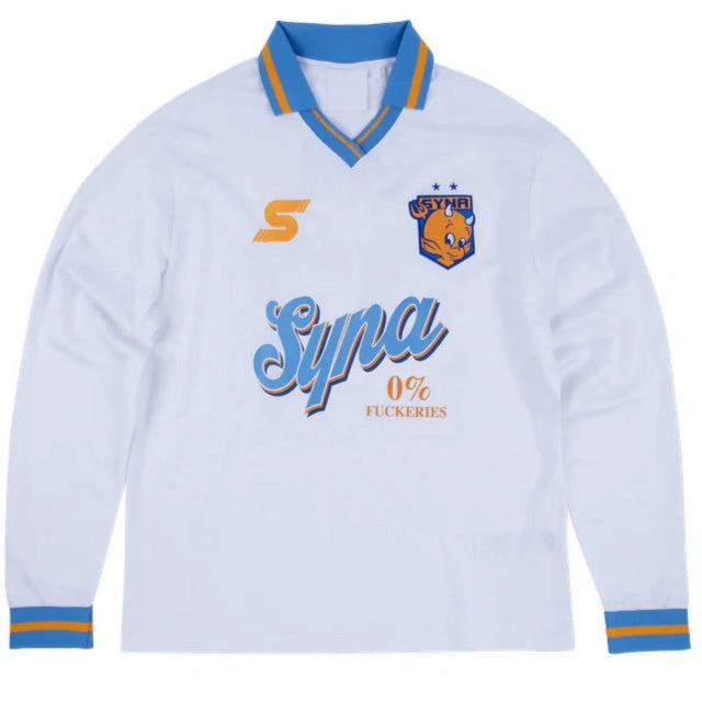 Syna World White Football Jersey – Premium Breathable Sportswear
