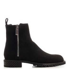OFF-WHITE Military suede ankle boot